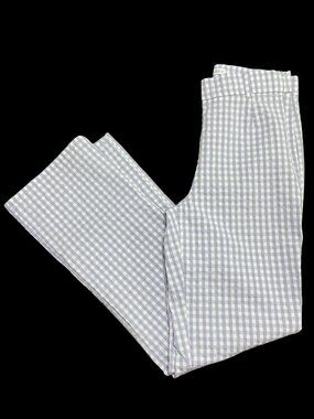 Purple/White Gingham Print Pants